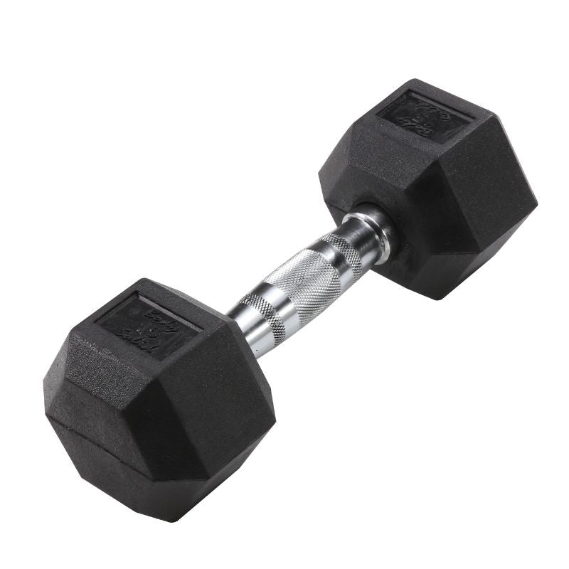 Body Solid Rubber Hex Dumbbells 15 lb Hex Rubber Dumbbell