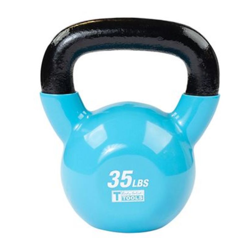 Body Solid Vinyl Dipped Kettlebells 35 lb Vinyl Kettlebell
