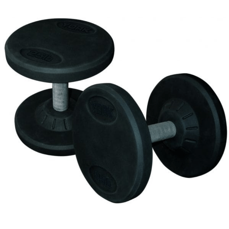 York Rubber Encased Pro Style Dumbbells (Single or Pair)