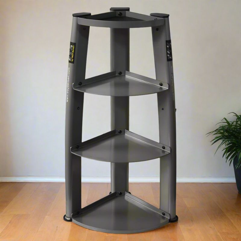GKBR-3 VTX Vertical Kettlebell Rack with 4 Hooksand Accessory Tray Empty