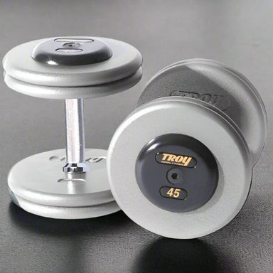 HFD-R Troy Pro Style Hammer-tone Gray Dumbbell 45lb Pair