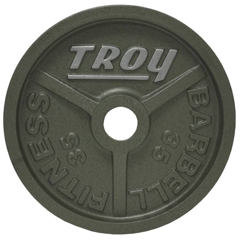 HO  TROY Wide Flange Premium Grade Machined Olympic Plate Gray 35 lb