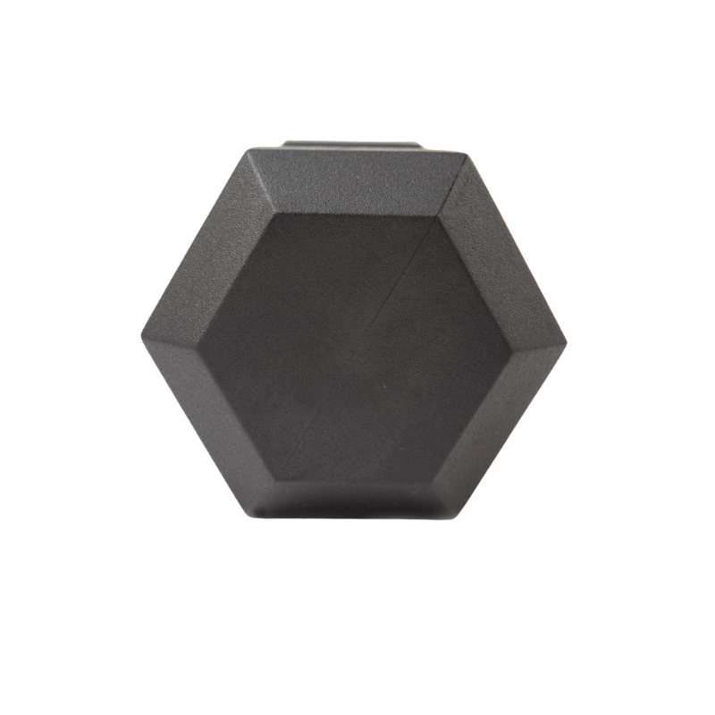 York Rubber Hex Dumbbell w/ Chrome Ergo Handle