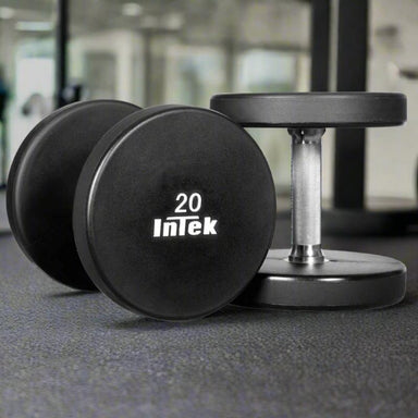 Intek Strength Armor Series Solid Urethane Dumbbells | DBSUT-PR in 20 lbs Pair