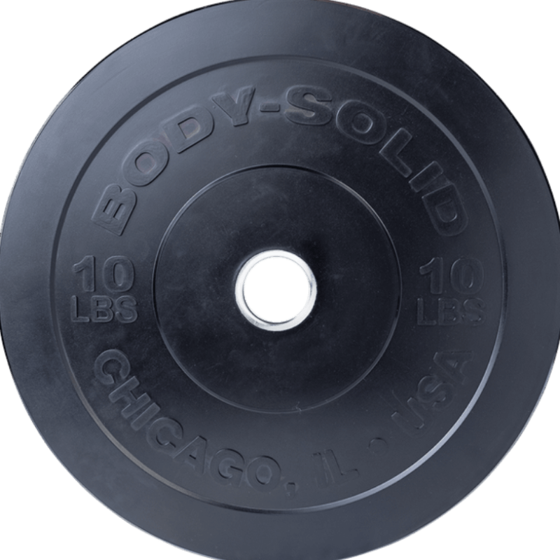 OBPX Body Solid Black Chicago Extreme Bumper Plates 10 lb