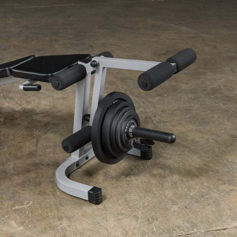PLCE165X  Body Solid Powerline Leg Curl Leg Extension Machine with Plate