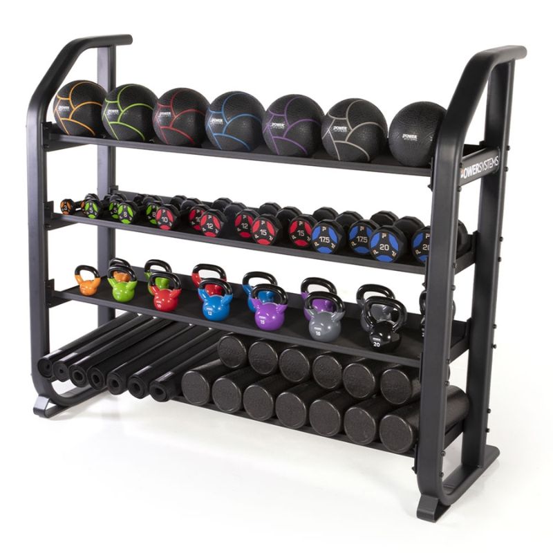 Power Systems Denali Series Multipurpose Rack With Balls, Dumbbells, Kettlebells and other Accessories