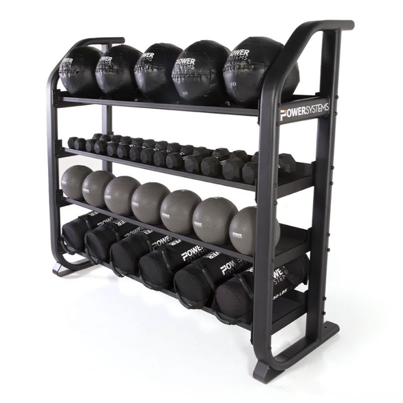 Power Systems Denali Series Multipurpose Rack with Slam Balls, Dumbbells, Medicine Balls, and Performance Bags