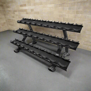 RCK-CDR26 TAG Fitness   3 Tier Dumbbell Rack with Saddles  (Holds 15 Pairs) Empty