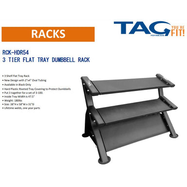 TAG Fitness HEX 3-Tier Dumbbell Rack (Holds 10 Pairs) Specifications