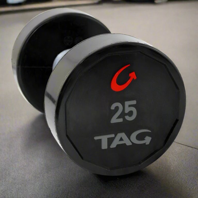 TAG Fitness Premium Ultrathane Dumbbell 25 lbs