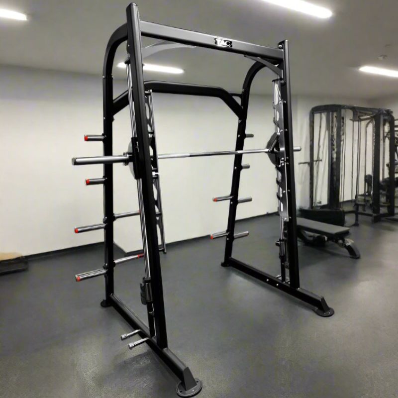 TAG Fitness Smith Machine BLACK FRAME Main Display inside Gym