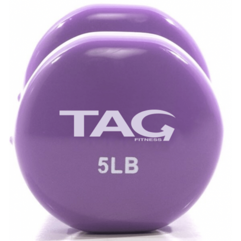 TAG Fitness Vinyl Coated Beauty Bell Dumbbell 5lb