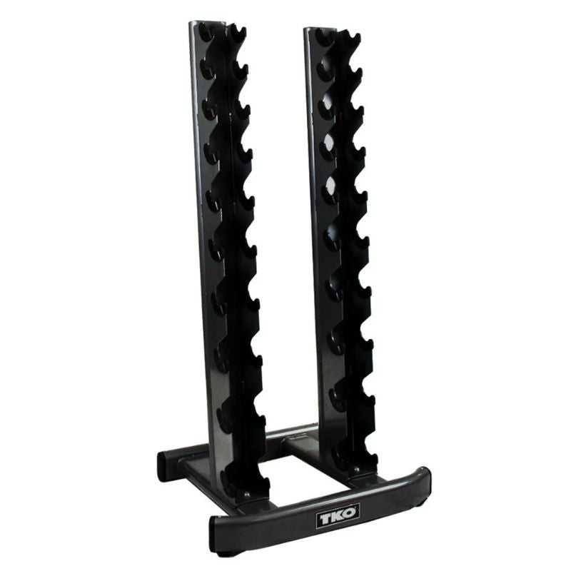 TKO Strength 10 Pair Vertical Dumbbell Rack - 840VDR10-BK Empty Rack Main