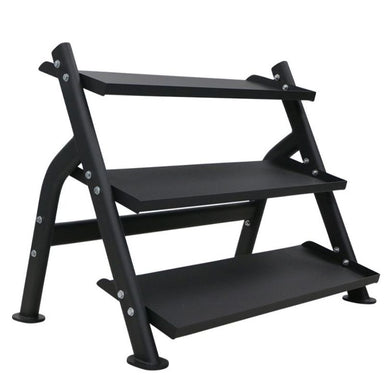 TKO Strength 3-Tier Shelf Dumbbell Rack for Hex Dumbbells - 6235-B Gallery Right Side View