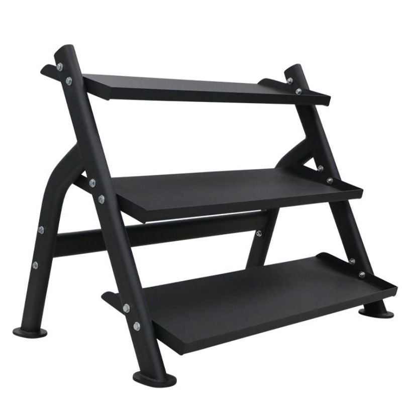 TKO Strength 3-Tier Shelf Dumbbell Rack for Hex Dumbbells - 6235-B Gallery Right Side View