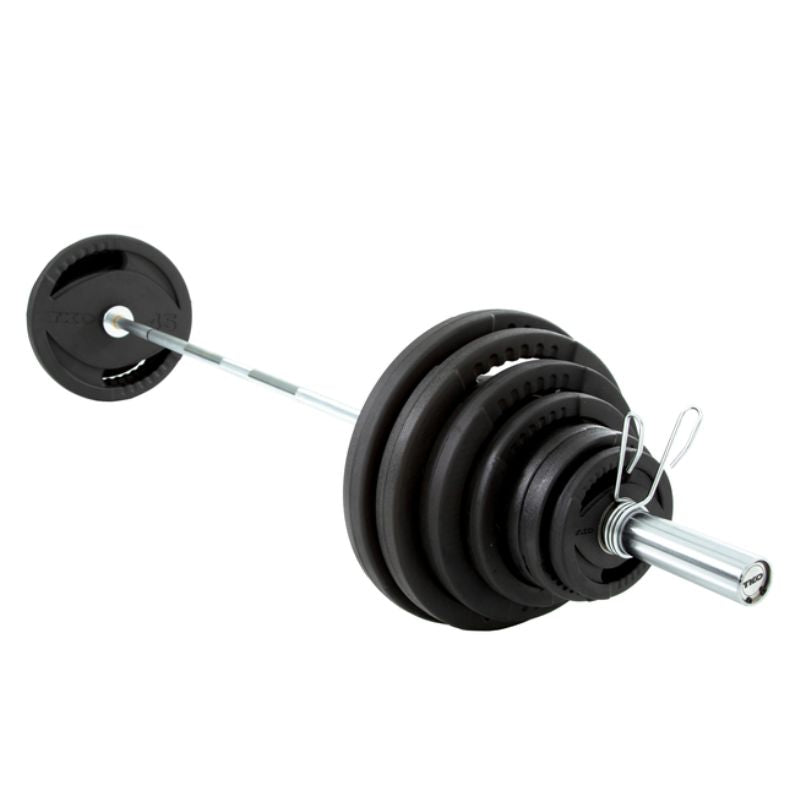TKO Strength 300Lb Olympic Rubber Plate Set w_500lb Bar & Collars_- 803OR-300 Gallery 4