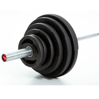 TKO Strength 300Lb Olympic Rubber Plate set w_1,500lb Bar & Collars - 803OR-300MB Gallery 1