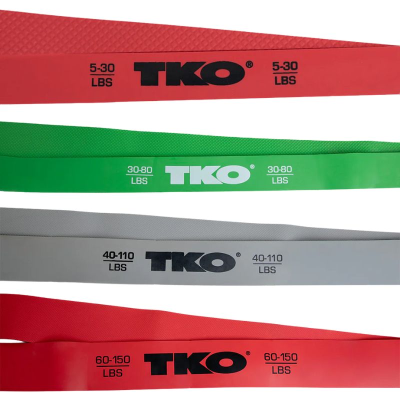 TKO Strength 4 Strength Band Bundle (Extra Light through Heavy) - S3120-23 Green Average Light 30-80lbs