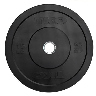 TKO Strength Rubber Bumper Plates Set - 802BP 15 lb Rubber Bumper Plates