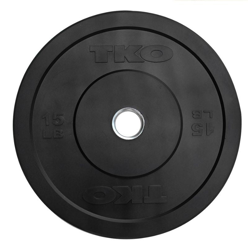 TKO Strength Rubber Bumper Plates Set - 802BP 15 lb Rubber Bumper Plates