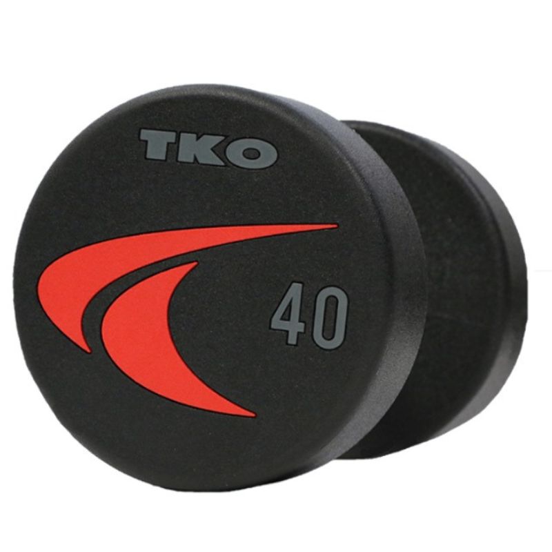 TKO 830US Signature Round Urethane Dumbbell Set 40lbs Single