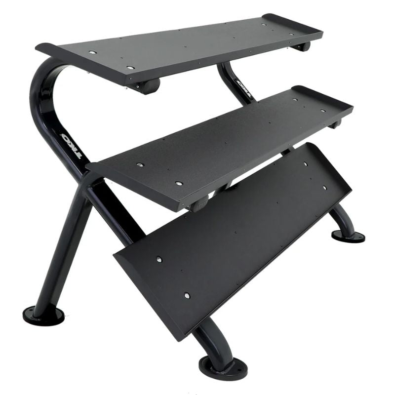 TKO Strength 3-Tier Horizontal Dumbbell Rack - 890HDR-BK Main Display