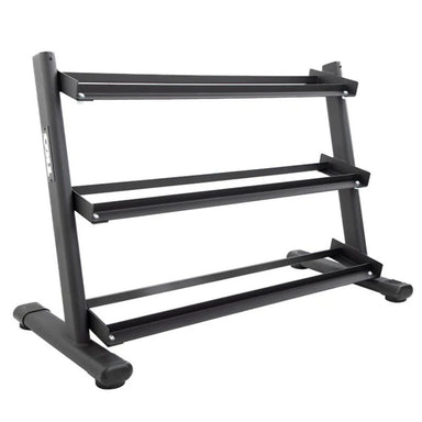 TKO Strength 3-Tier Rail Dumbbell Rack for Hex Dumbbells - 6230-B Empty Main Display
