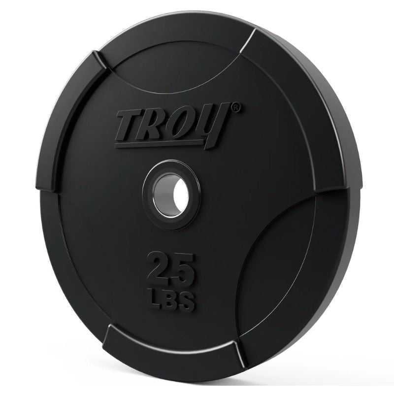 TROY BO-SBP Solid Black Bumper Plate with Steel Insert 25 lbs