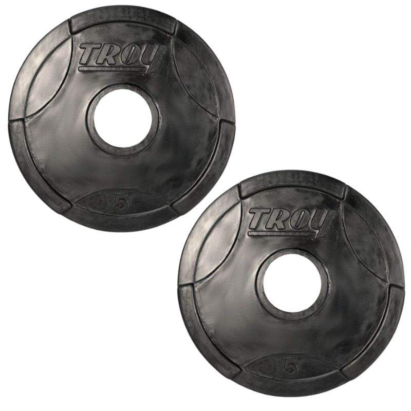 TROY GO-R Rubber Encased Olympic Grip Plate 5lbs Pair