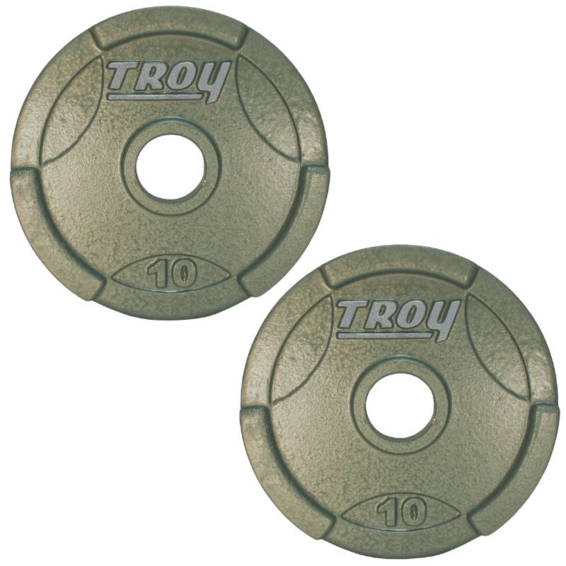 TROY GO Machined Olympic Grip Plate Gray 10lb Pair