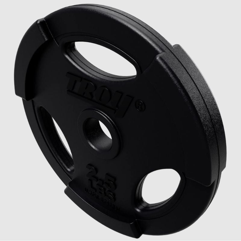 TROY GR-R Quiet Iron Interlocking Black Rubber 1_ Grip Plate 2.5 lb weight plates