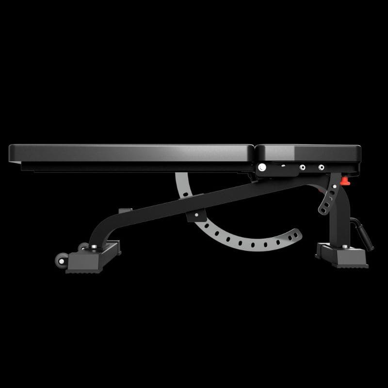 TROY GTBH-FID Commercial Adjustable Bench Flat Side View