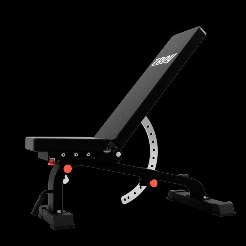 TROY GTBH-FID Commercial Adjustable Bench Inclined Left Side View