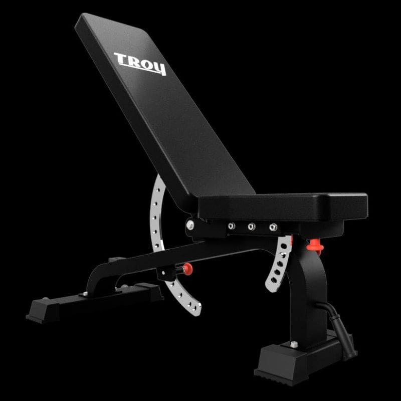 TROY GTBH-FID Commercial Adjustable Bench Inclined Right Side View