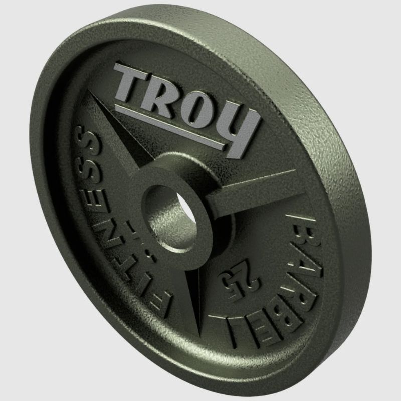 TROY HO Machined Olympic Plate, Wide Flange 25 lb Weight Plate