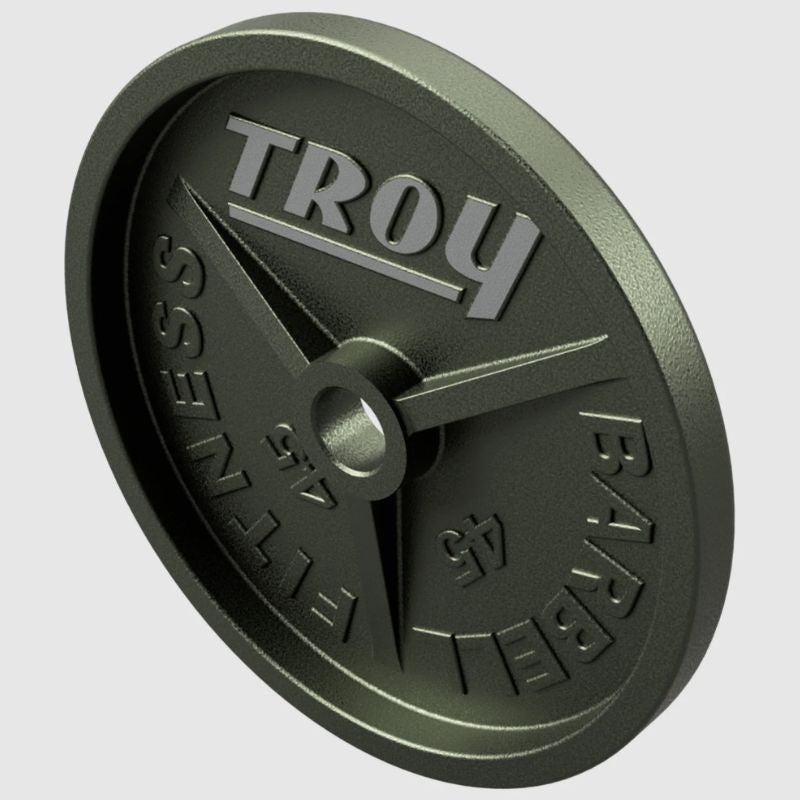 TROY HO Machined Olympic Plate, Wide Flange 45 lb Weight Plates