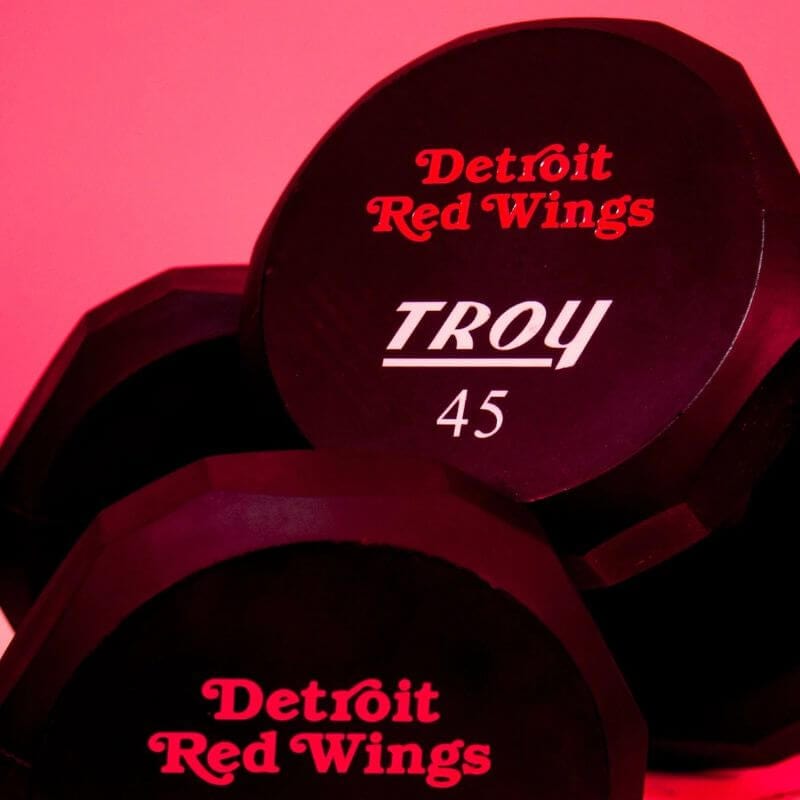 Troy TSD-UL 12-Sided Urethane Dumbbell Set with Custom Logo 45lb Pair
