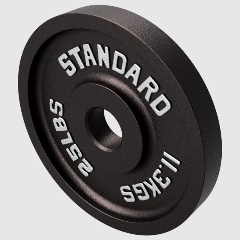 Troy BO Economy Black Cast Iron Olympic Plate 25 lb weight plate