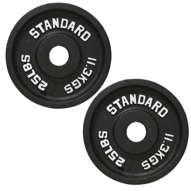 Troy BO Economy Black Cast Iron Olympic Plate 25lbs Pair