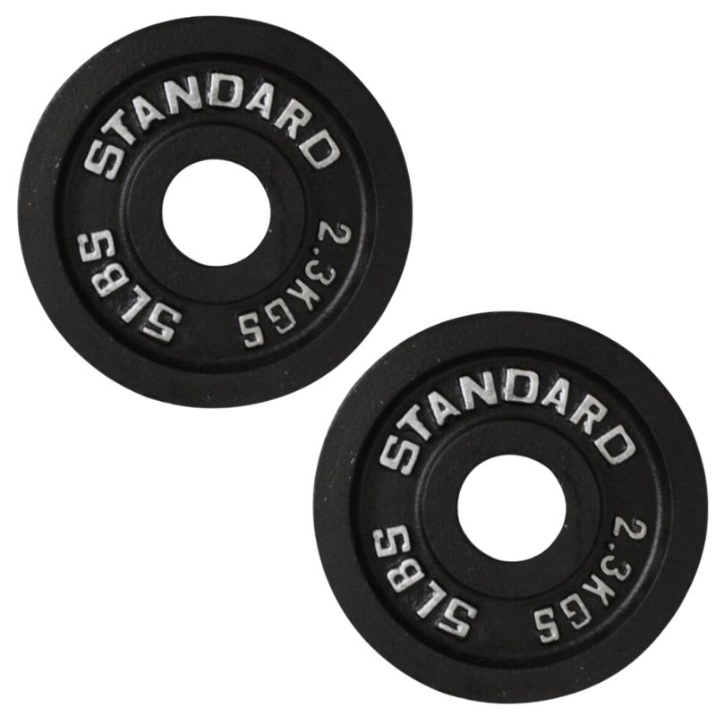 Troy BO Economy Black Cast Iron Olympic Plate 5lbs Pair