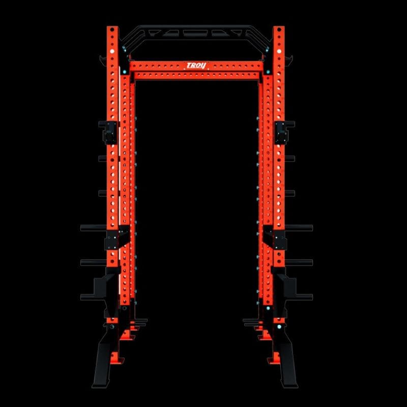 Troy G-PR-3030 Fitness Apollo Power Rack Premium Package Red Front View