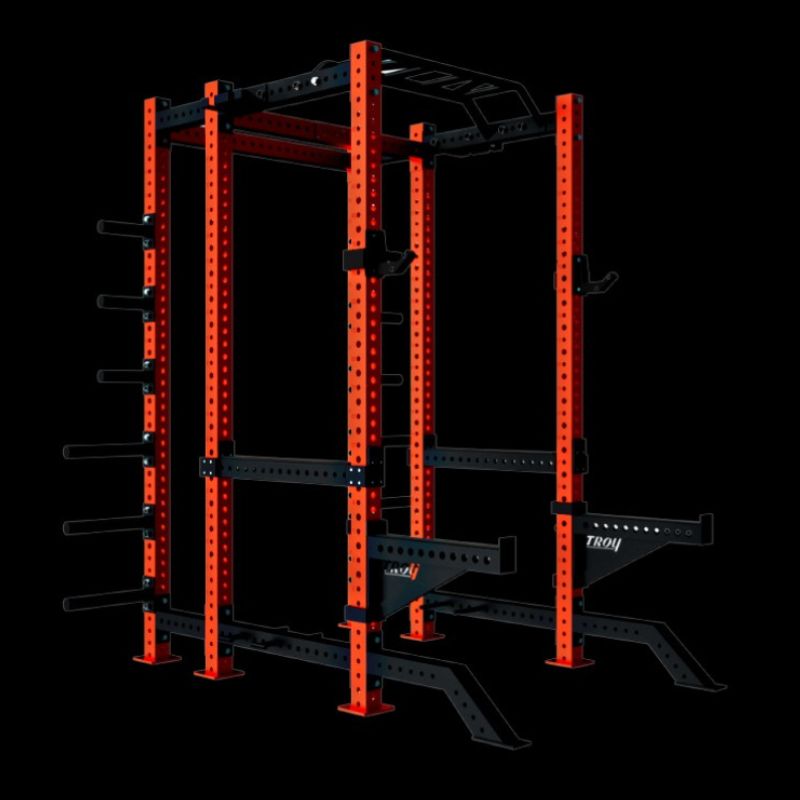 Troy G-PR-3030 Fitness Apollo Power Rack Premium Package Red Right Side View