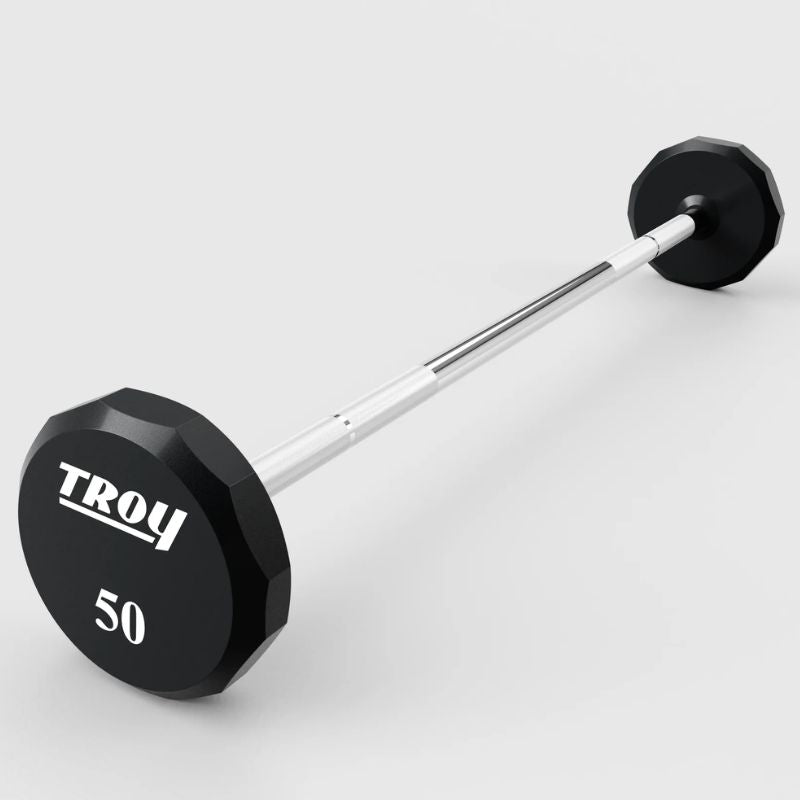 Troy TSB-020-110UL Fixed Barbell Set with Custom Logo 50 lbs Straight Barbell