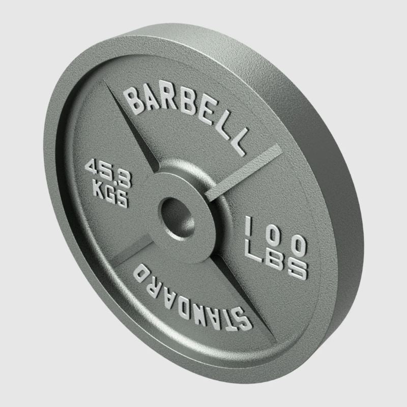 USA Sports by Troy Cast Iron Olympic Gray Plate Cast Iron 100 lb Plates