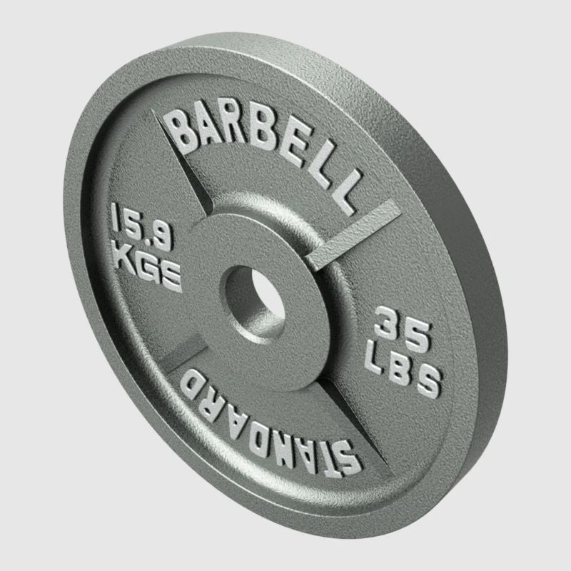 USA Sports by Troy Cast Iron Olympic Gray Plate Cast Iron 35 lb Plates