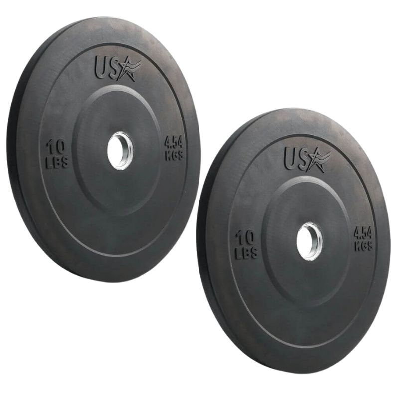 USA Sports by Troy GBO-SBP Solid Rubber Bumper Plate 10lbs Pair