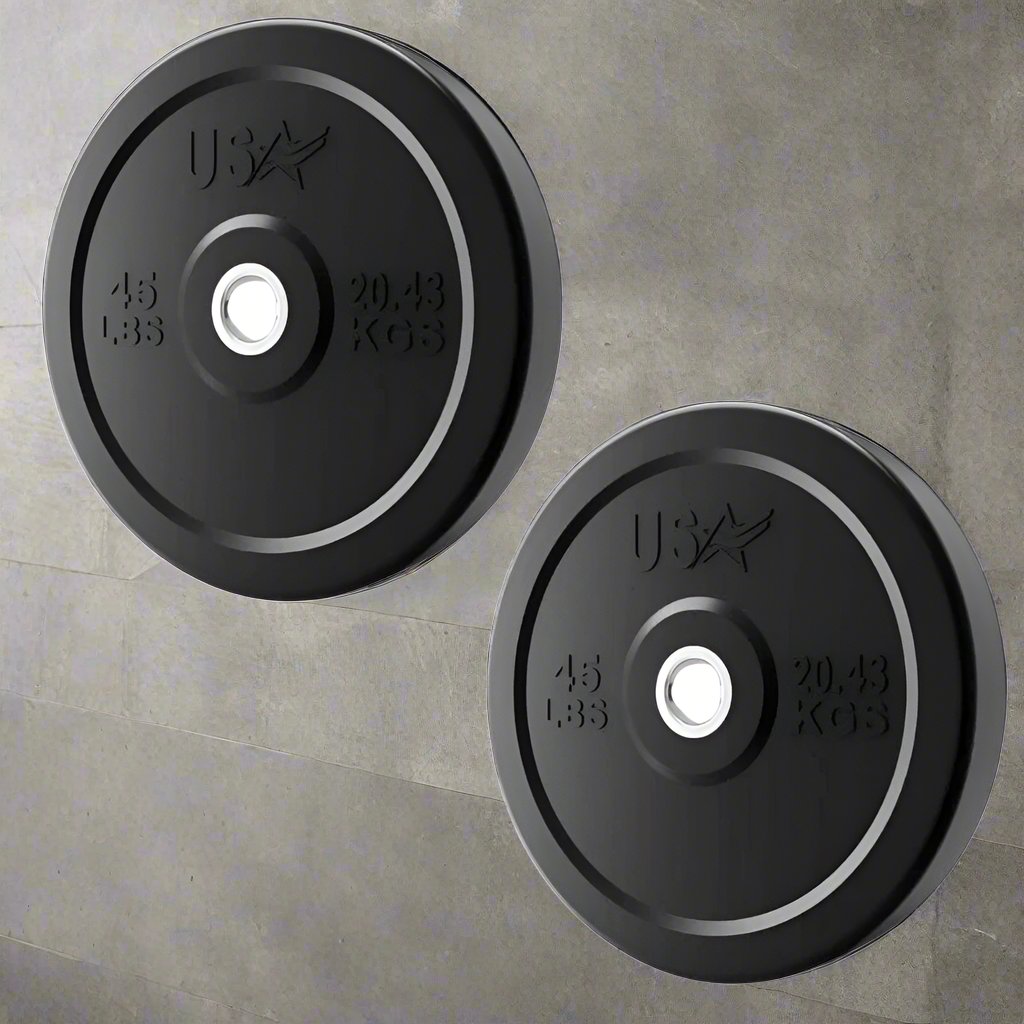 USA Sports by Troy GBO-SBP Solid Rubber Bumper Plate 45lb Pair