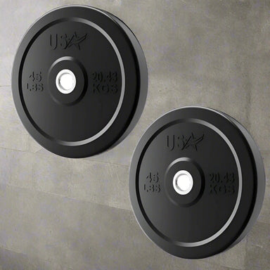 USA Sports by Troy GBO-SBP Solid Rubber Bumper Plate 45lb Pair