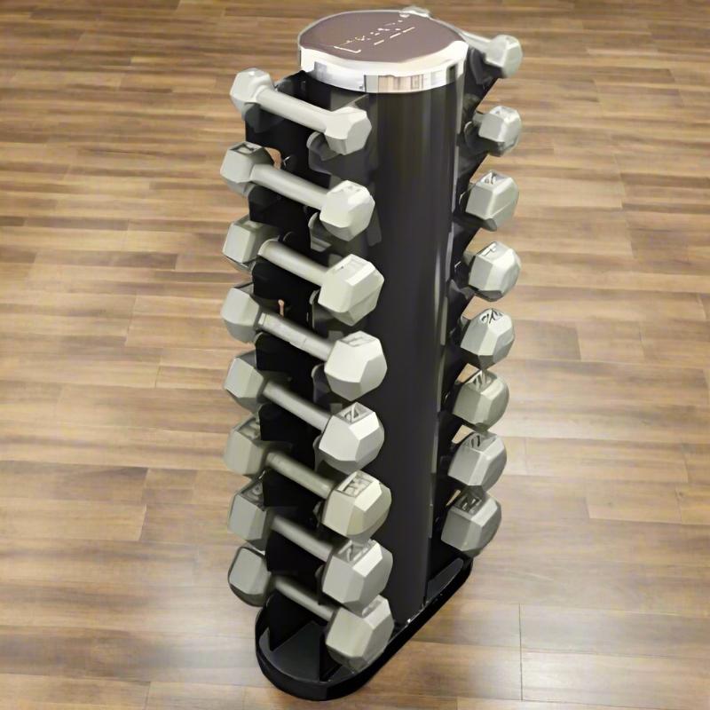 VERTPAC-IHD25 VTX by Troy 8-Pair Iron Hex Dumbbells with Vertical Rack Main